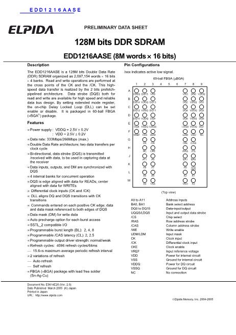 EDD1216AASE數(shù)據(jù)手冊封面