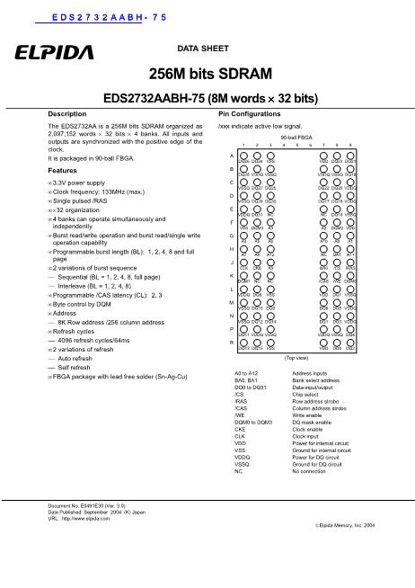 EDS2732AABH-75數(shù)據(jù)手冊(cè)封面