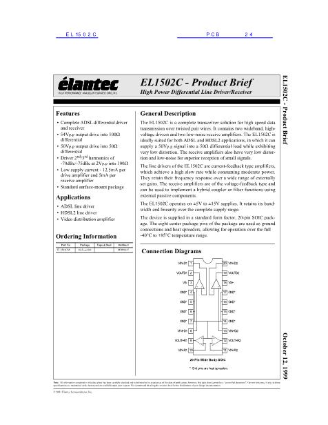 EL1502C数据手册封面