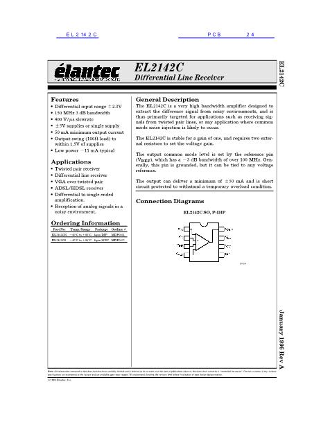 EL2142C數(shù)據(jù)手冊(cè)封面