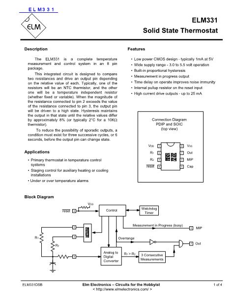 ELM331數(shù)據(jù)手冊封面