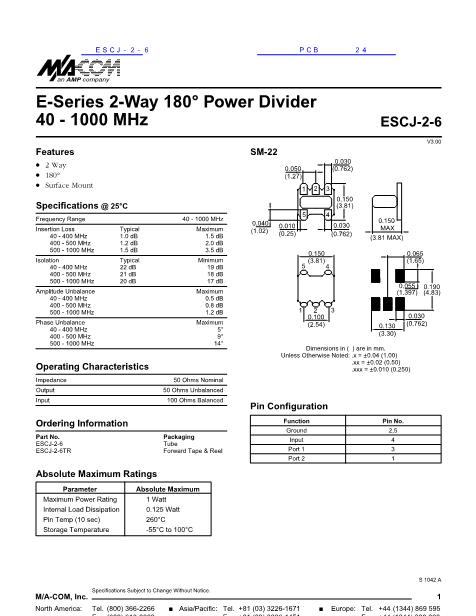 ESCJ-2-6數(shù)據(jù)手冊封面