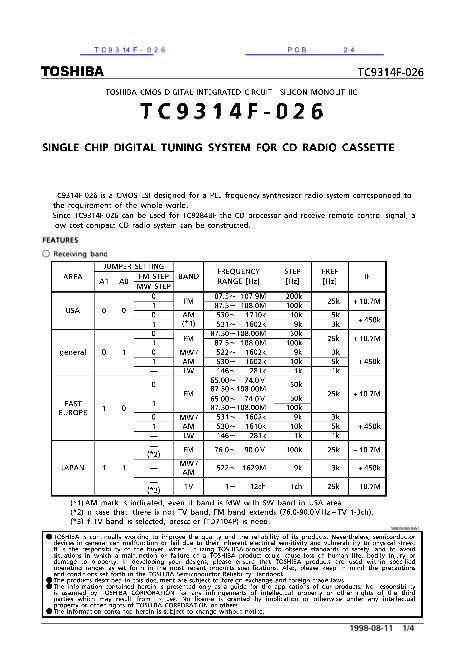 TC9314F-026数据手册封面