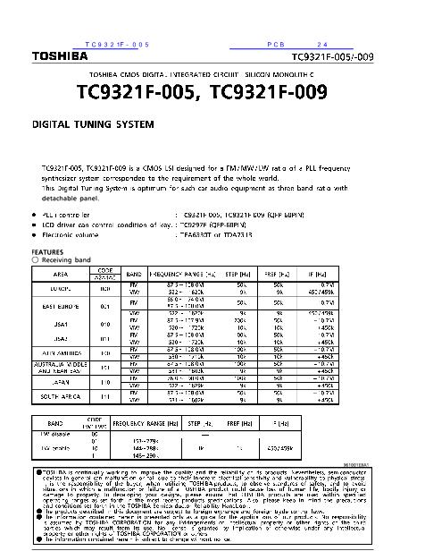 TC9321F-005数据手册封面