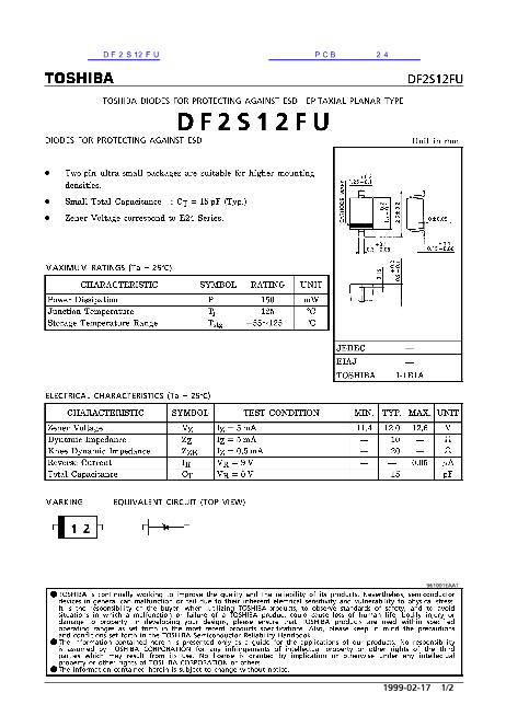 DF2S12FU数据手册封面