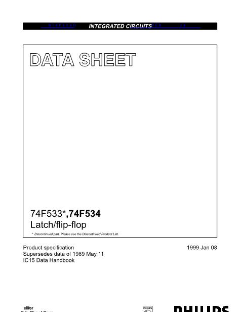 N74F534D数据手册封面