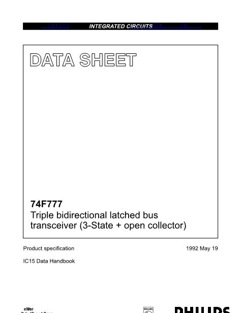 74F777數(shù)據(jù)手冊封面
