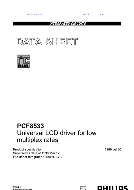 PCF8533数据手册封面