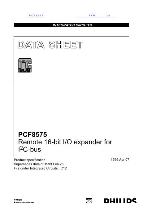 PCF8575数据手册封面
