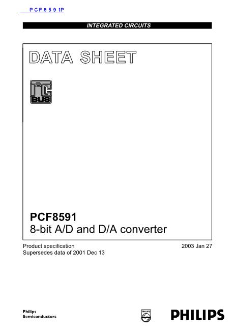 PCF8591P数据手册封面