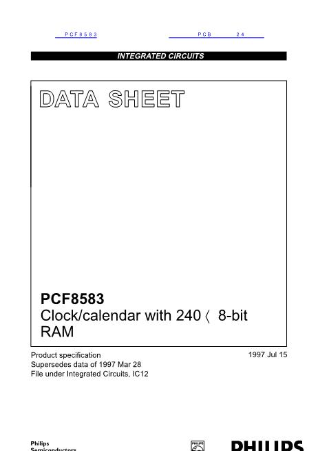 PCF8583数据手册封面