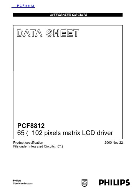 PCF8812数据手册封面