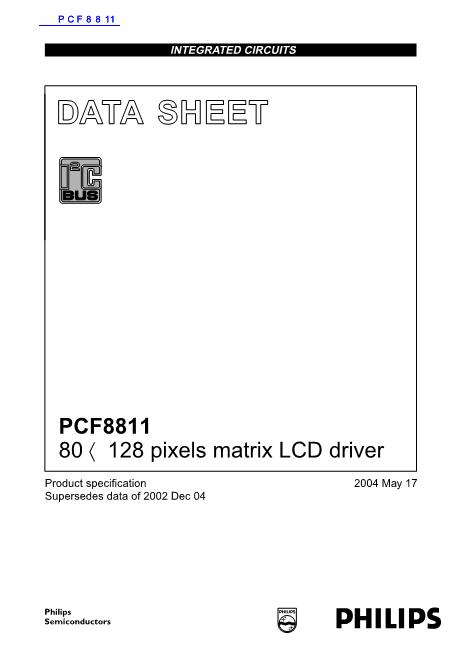 PCF8811数据手册封面