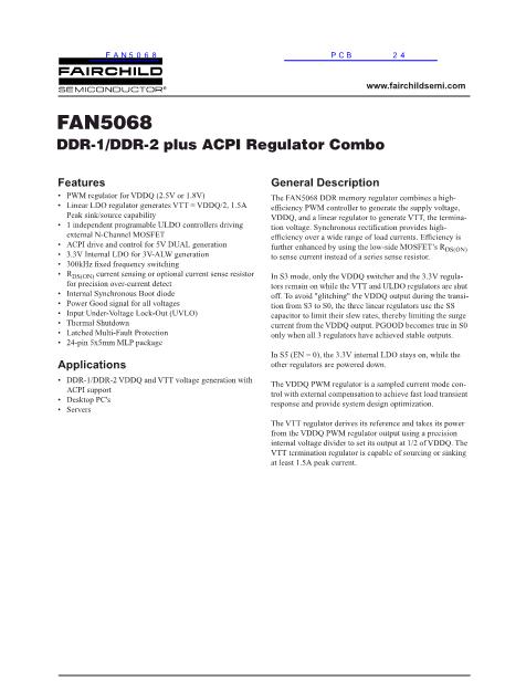 FAN5068数据手册封面