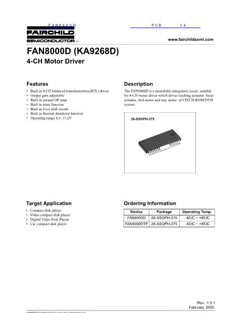 FAN8000D数据手册封面