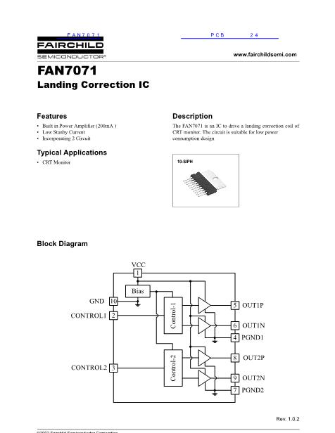 FAN7071数据手册封面