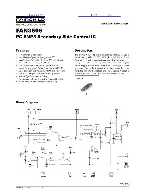 FAN3506数据手册封面