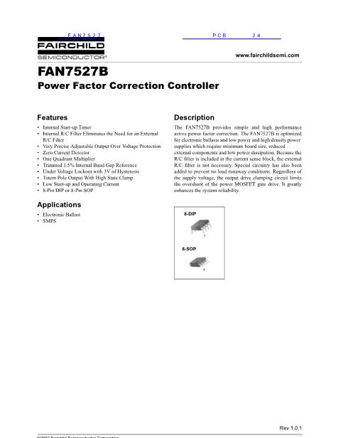 FAN7527数据手册封面