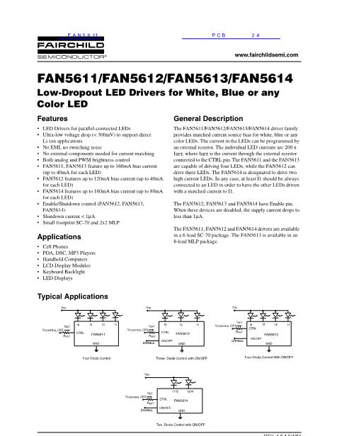 FAN5611数据手册封面