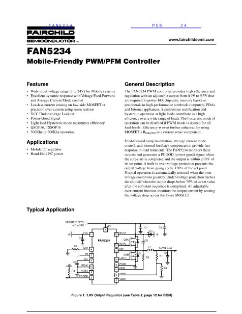 FAN5234数据手册封面