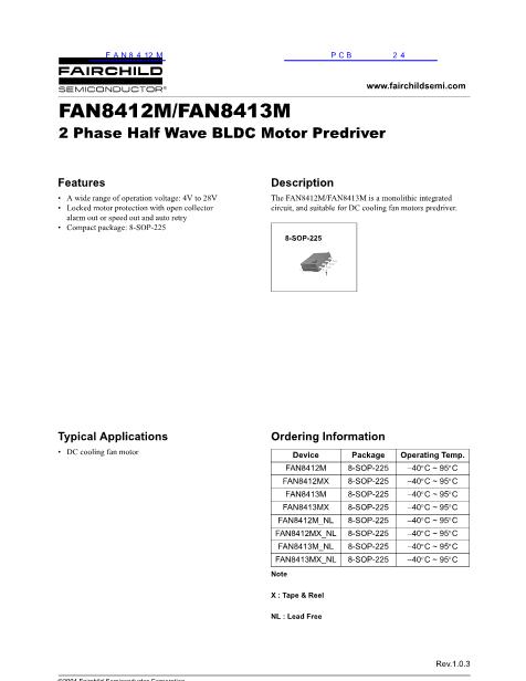 FAN8412M数据手册封面