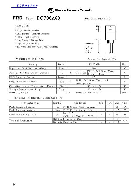 FCF06A60數(shù)據(jù)手冊封面