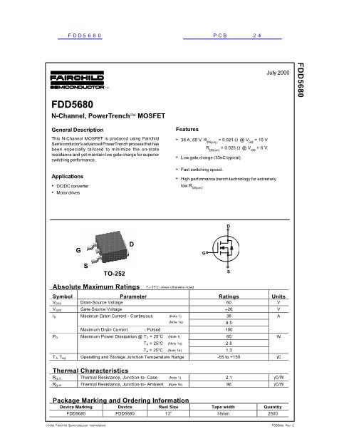 FDD5680數(shù)據(jù)手冊封面
