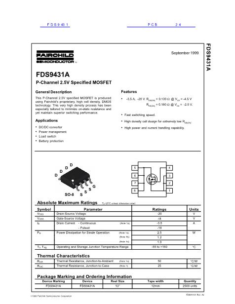 FDS9431数据手册封面