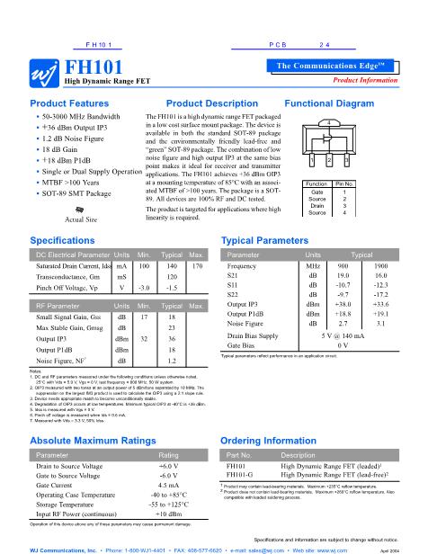 FH101數(shù)據(jù)手冊封面