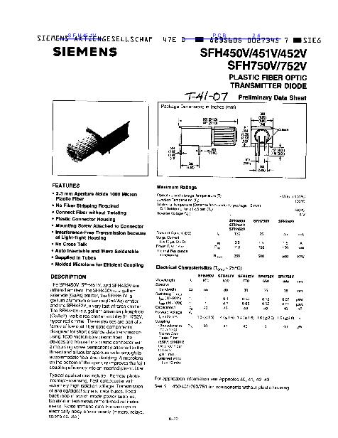 SFH451V數(shù)據(jù)手冊封面