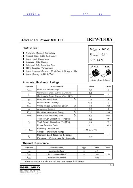 IRFI510數(shù)據(jù)手冊封面