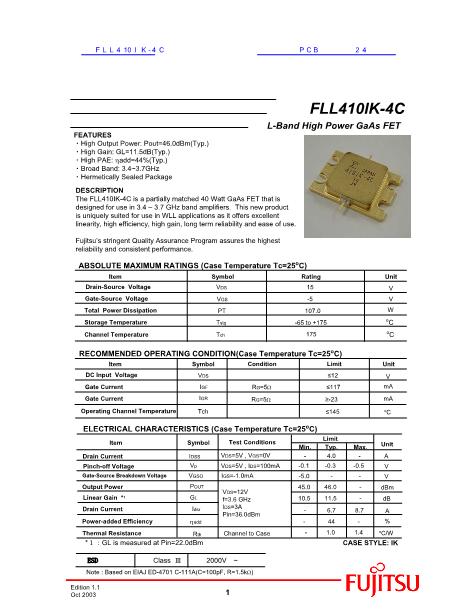 FLL410IK-4C数据手册封面