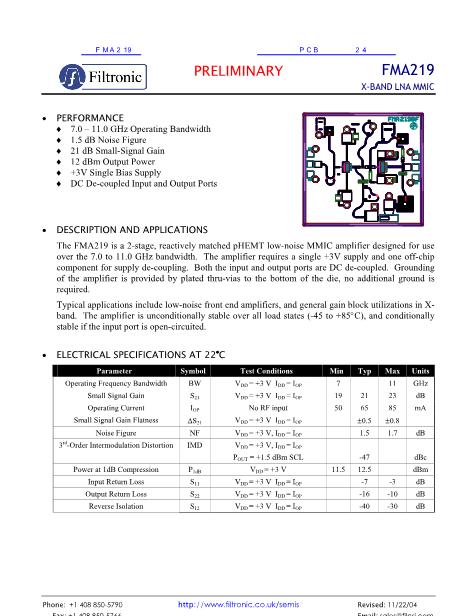 FMA219數(shù)據(jù)手冊封面