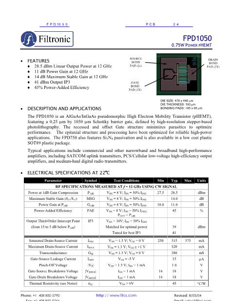 FPD1050數(shù)據(jù)手冊(cè)封面