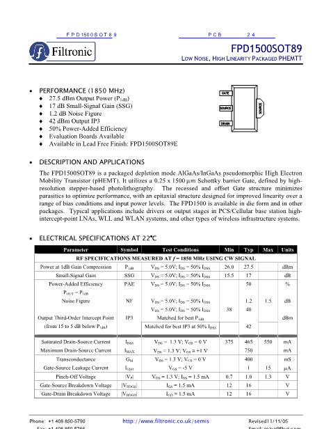 FPD1500SOT89數(shù)據(jù)手冊封面