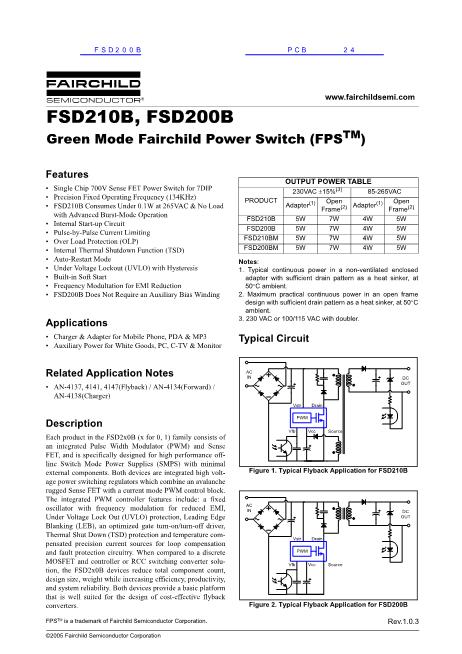 FSD200B数据手册封面