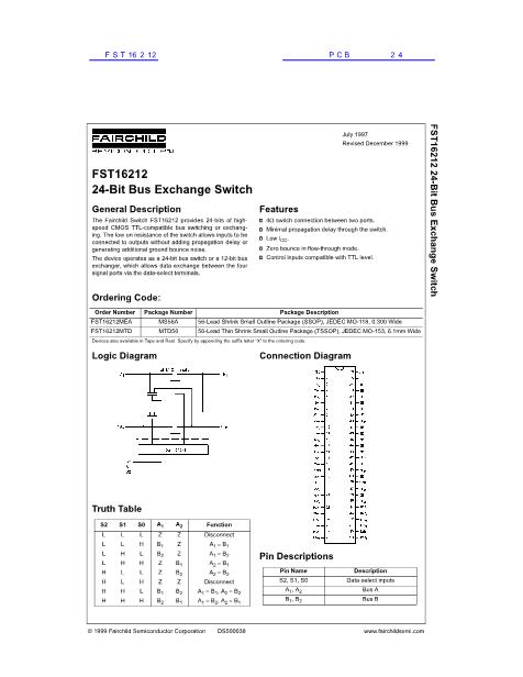 FST16212数据手册封面