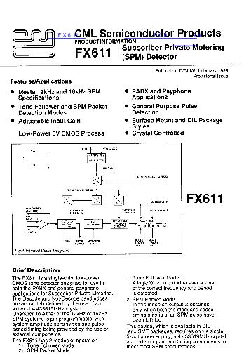 FX611数据手册封面