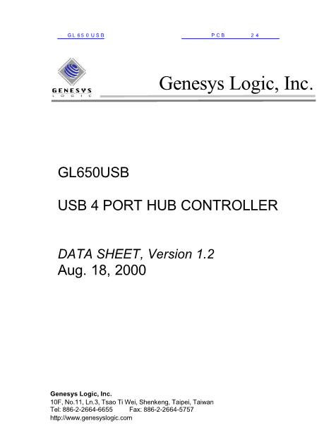 GL650USB数据手册封面