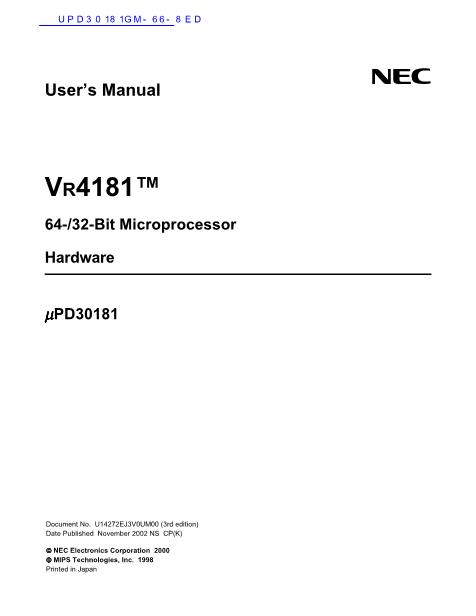 UPD30181GM-66-8ED数据手册封面