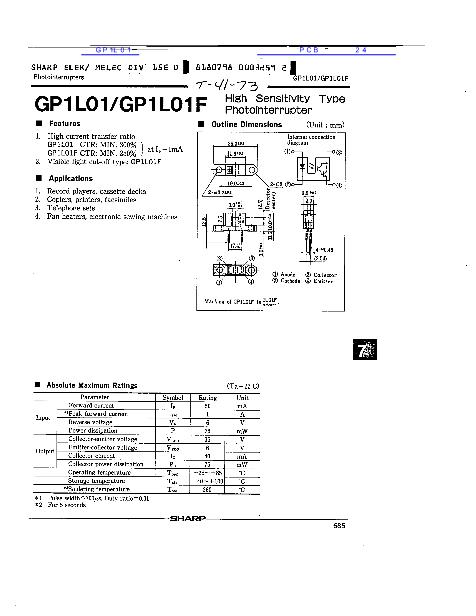 GP1L01数据手册封面
