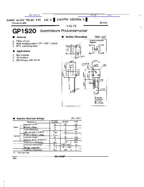 GP1S20數(shù)據(jù)手冊(cè)封面