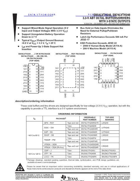 SN74LVTH240GQNR數(shù)據(jù)手冊封面