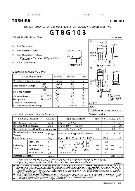 GT8G103数据手册封面