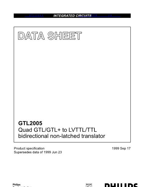 GTL2005数据手册封面