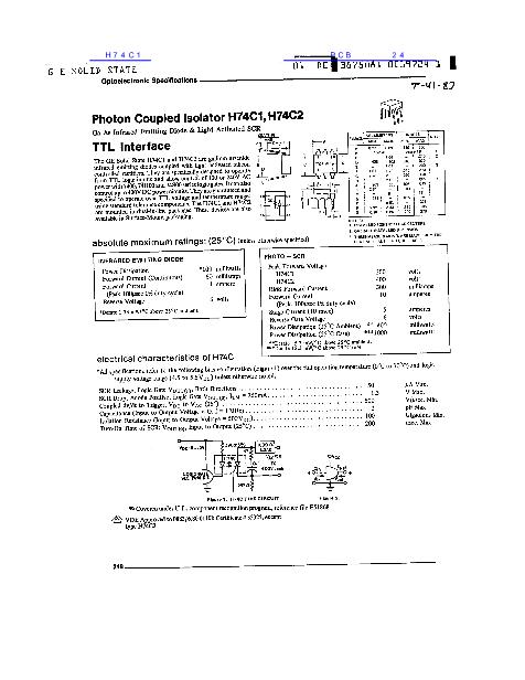 H74C1數(shù)據(jù)手冊(cè)封面