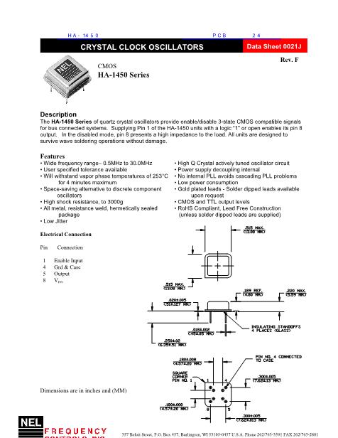 HA-1450數據手冊封面
