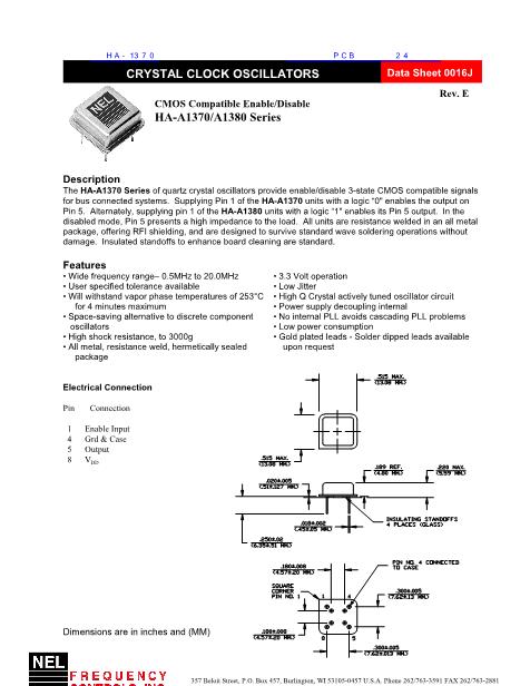 HA-1370數(shù)據(jù)手冊封面