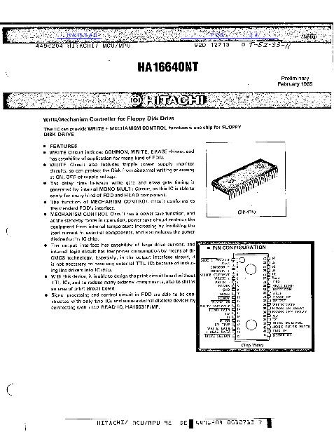 HA16640數(shù)據(jù)手冊封面