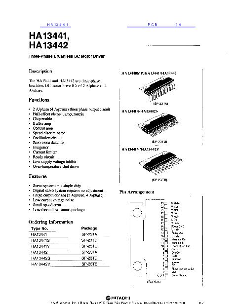 HA13441數(shù)據(jù)手冊封面